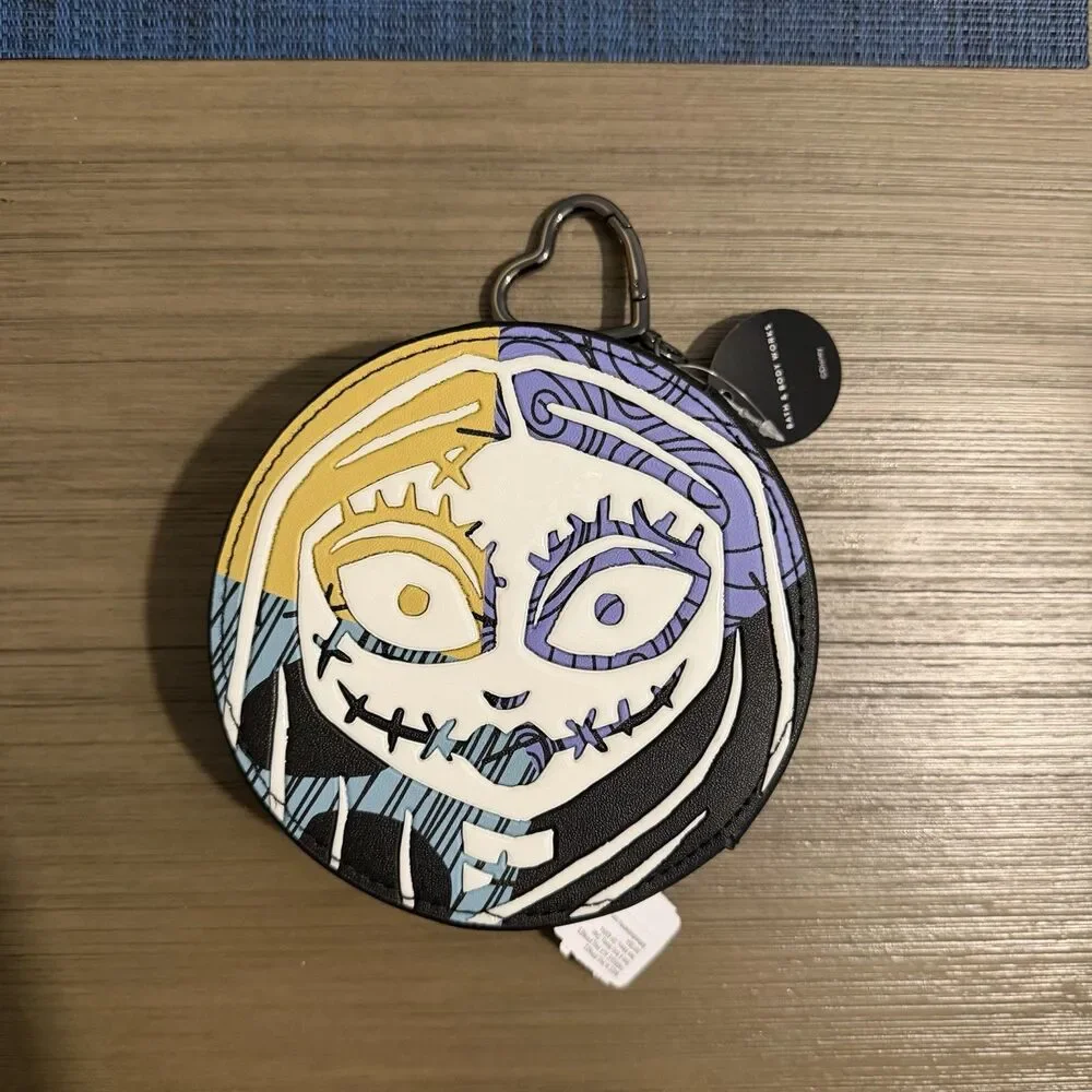 Bath Body Works Nightmare Before Christmas Jack Sally Coin Purse Keychain NEW